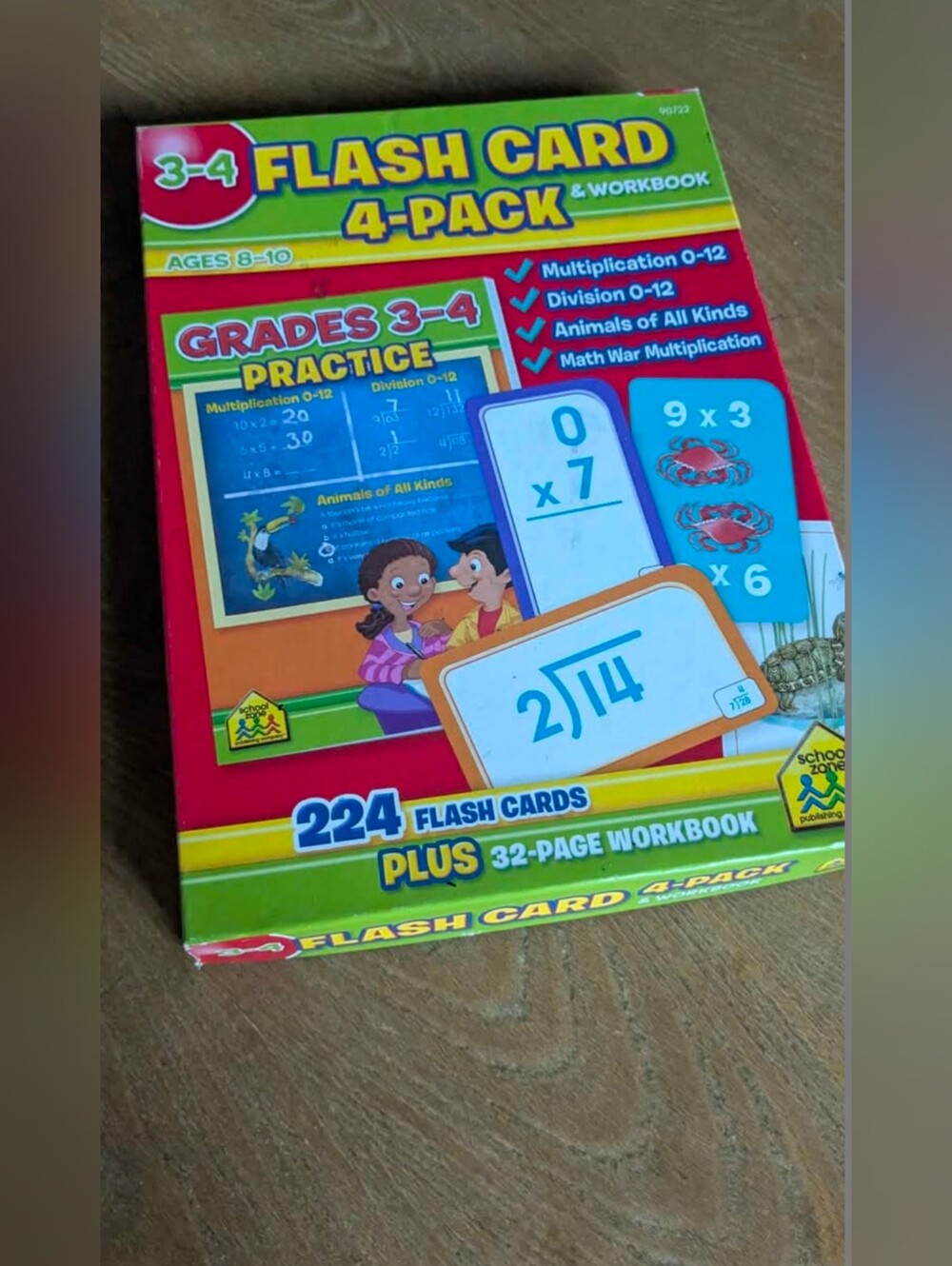 Flash Card 4-Pack - Grades 3-4 Practice